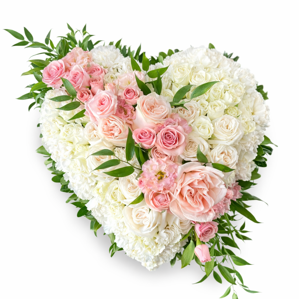 Blush Luxe Heart | Roses & Carnations