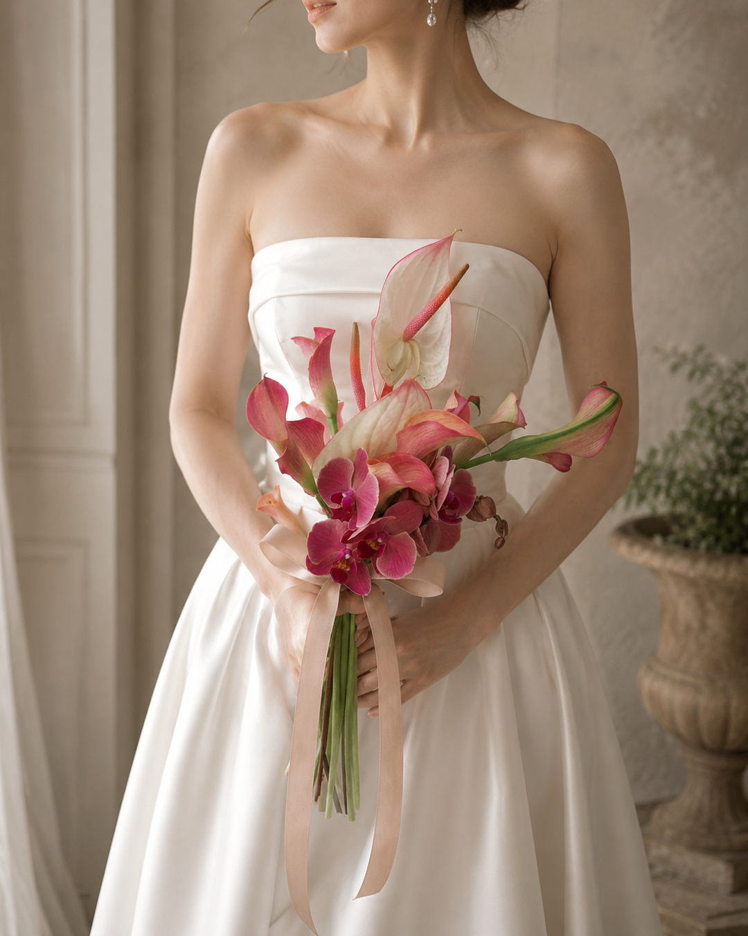 Blush | Modern Pink Calla & Orchid Bridal Bouquet Melbourne Delivery