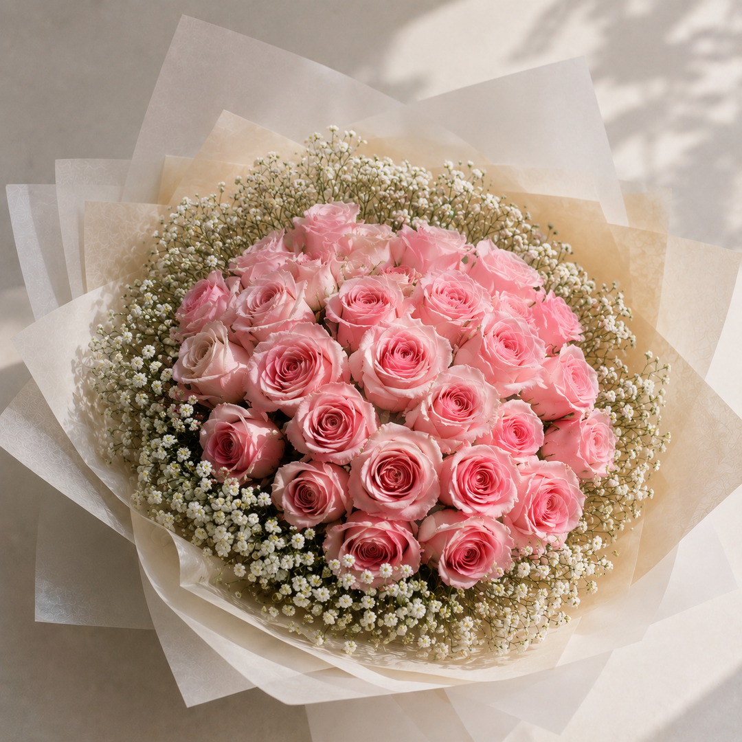 Forever Yes – 36 Pink Roses Bouquet