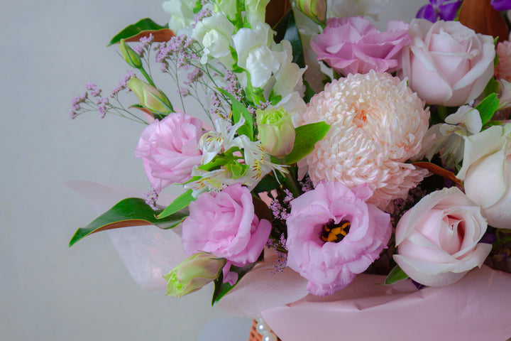 Sweetie Bloom Basket | Pink Flower Basket Melbourne
