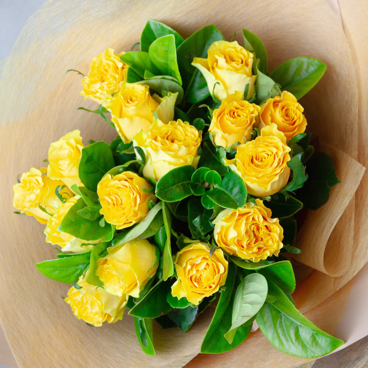 Golden Hour Yellow Rose Bouquet | Same Day Flower Delivery Melbourne