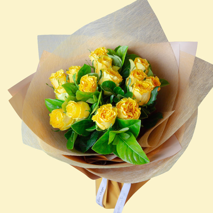 Golden Hour Yellow Rose Bouquet | Same Day Flower Delivery Melbourne