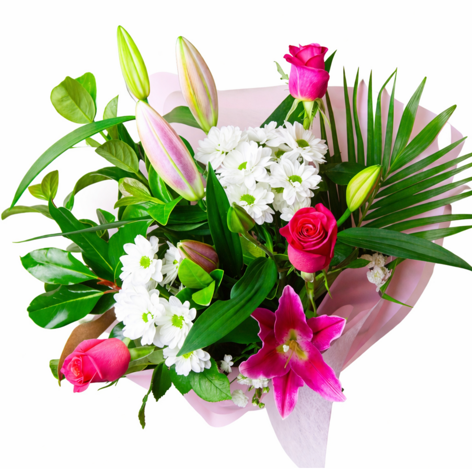 Pretty in Pink Bloom | Lily & Rose Bouquet Melbourne Flower Delivery