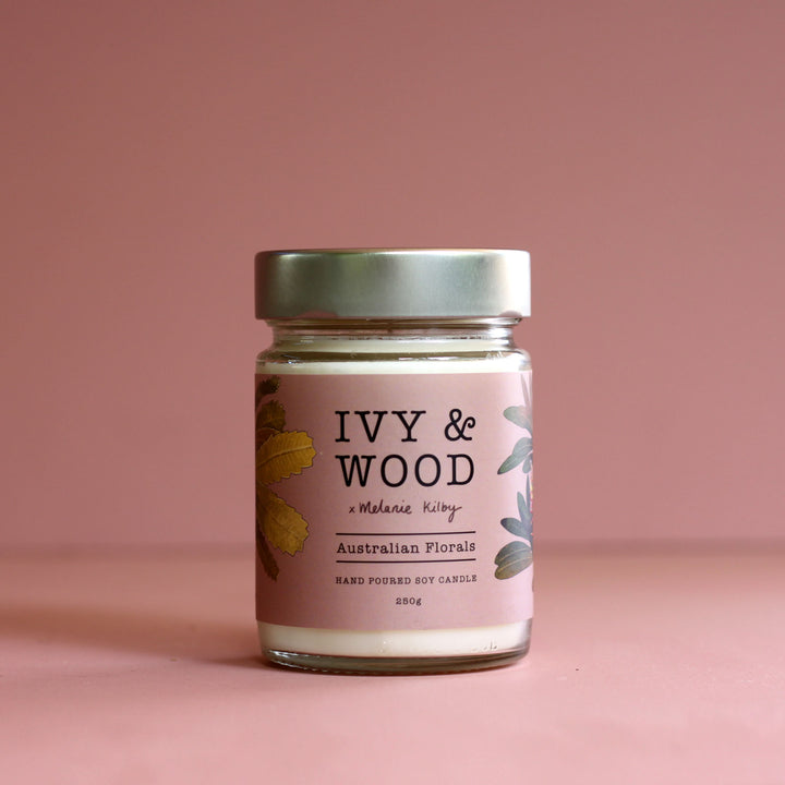 Australian Florals Soy Candle| Ivy & Wood Australiana Collection