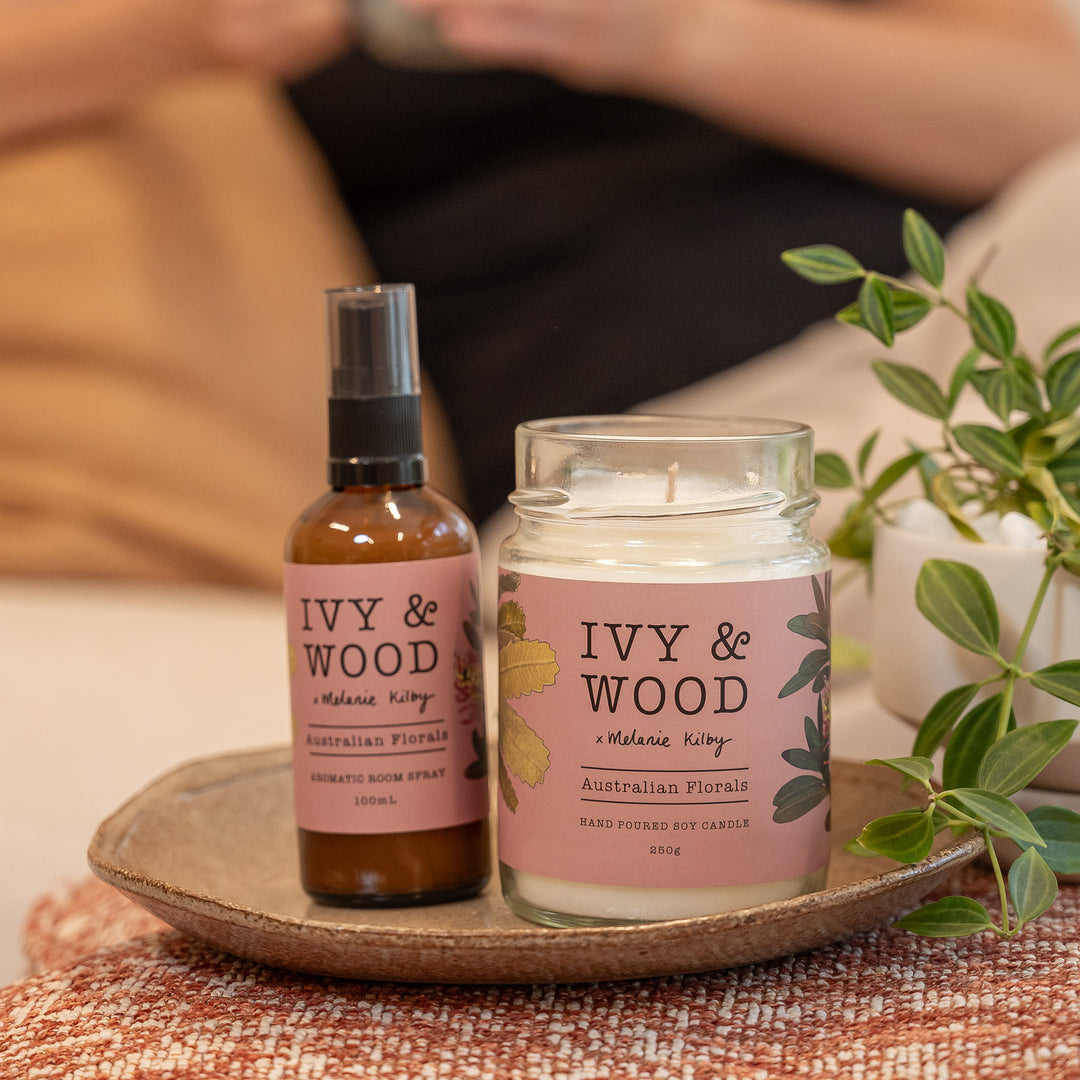 Australian Florals Soy Candle| Ivy & Wood Australiana Collection