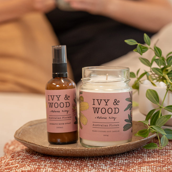 Australian Florals Soy Candle| Ivy & Wood Australiana Collection
