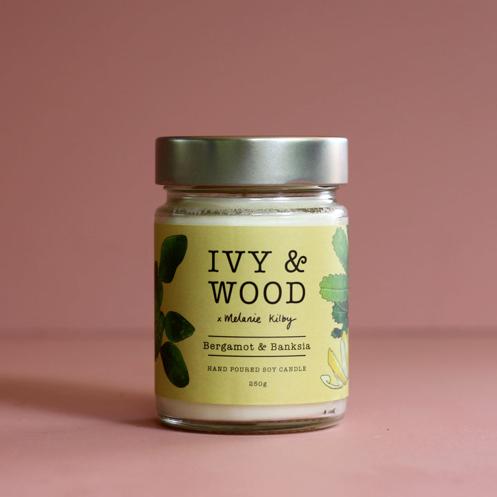 Bergamot & Banksia Soy Candle | Ivy & Wood Australia Collection