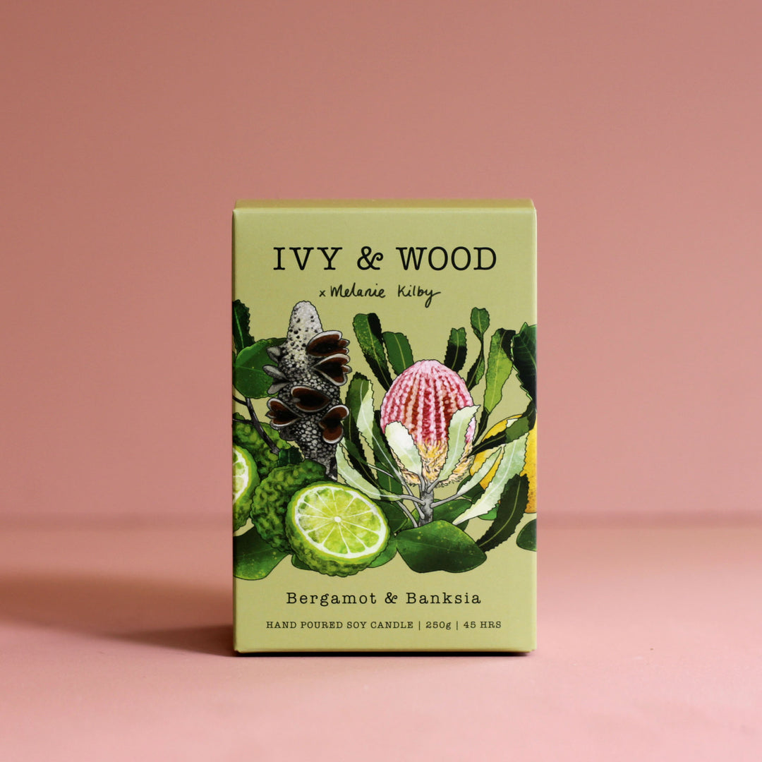 Bergamot & Banksia Soy Candle | Ivy & Wood Australia Collection