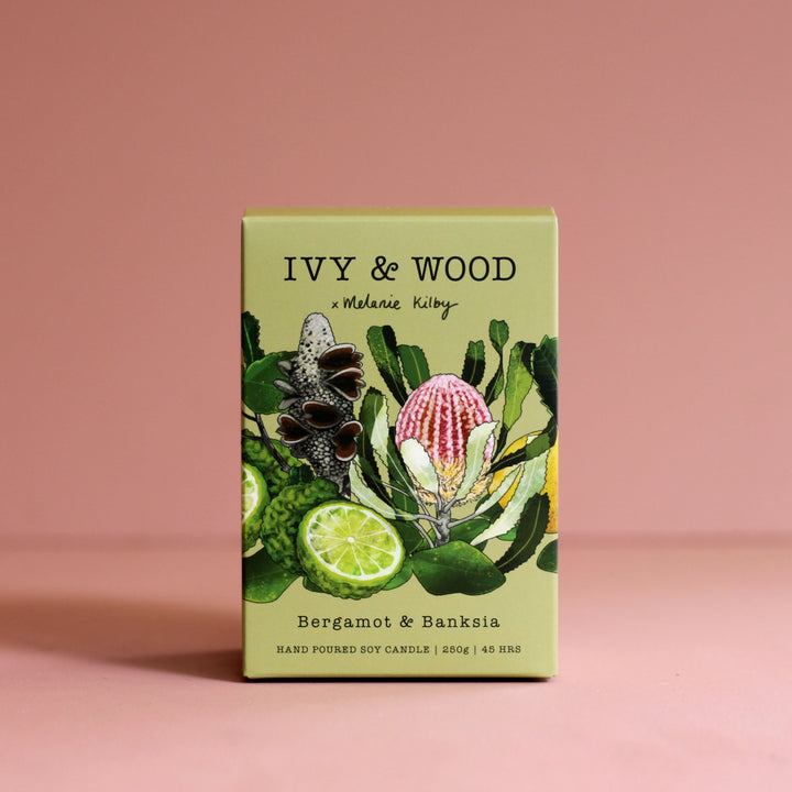 Bergamot & Banksia Soy Candle | Ivy & Wood Australia Collection