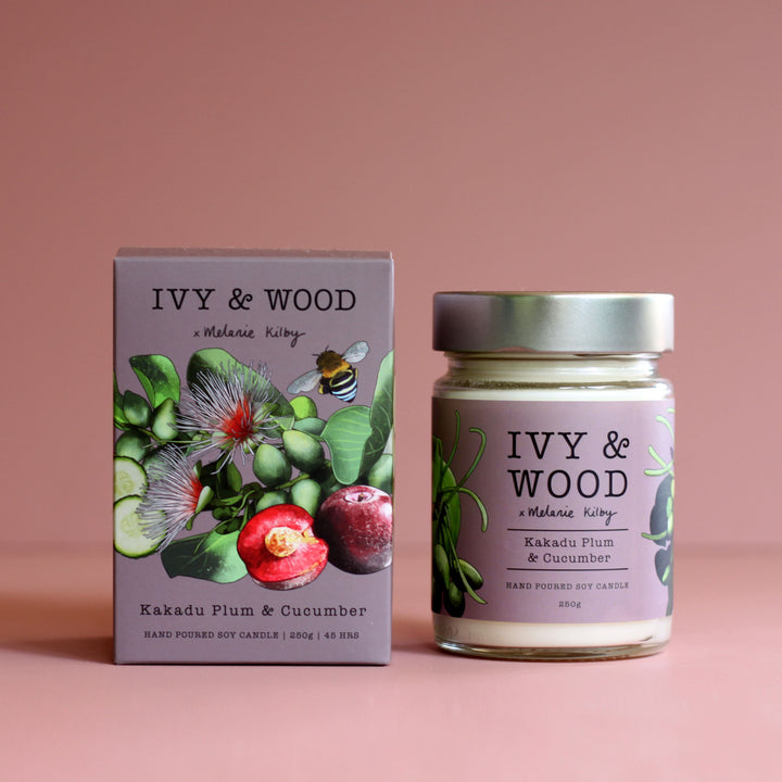 Kakadu Plum & Fir Needle Candle Melbourne | Ivy & Wood Australia Collection
