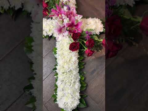 Eternal Light Cross Tribute | Funeral Flower Cross Melbourne
